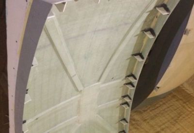 6m 360 degree Projection Dome Prototype Lightweight Door Panel Inside